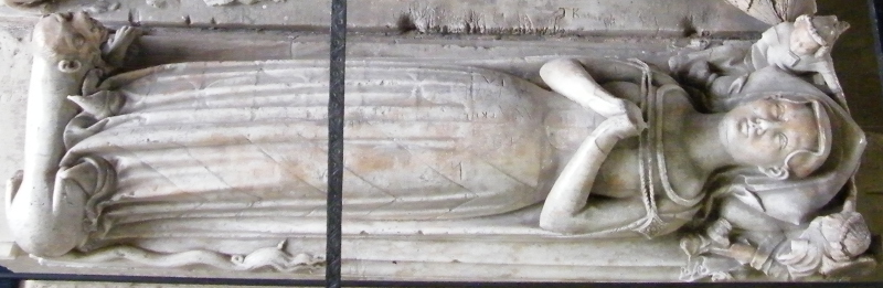 West Tanfield - St Nicholas John Marmion 1387 and wife Elizabeth Marmion nee St Quentin 1400 and iron hearse